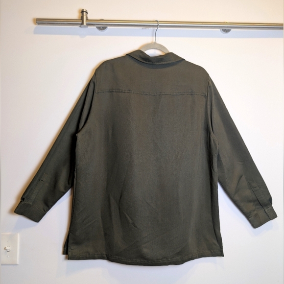 Vintage White Stag Woman Army Green Shacket Size 18W - Picture 3 of 9